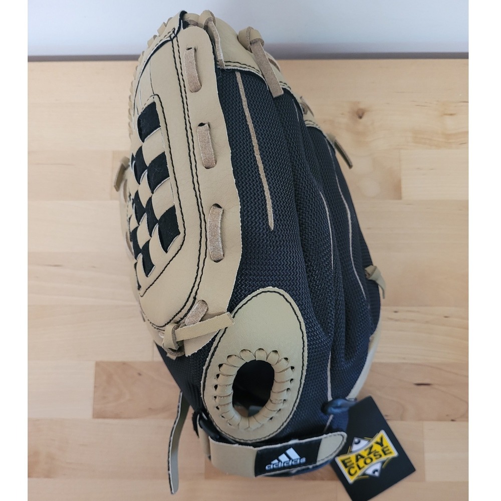 Adidas Fielders Glove Kids 12" Full Right Tan Black Triple Stripe AYBG19-12LH